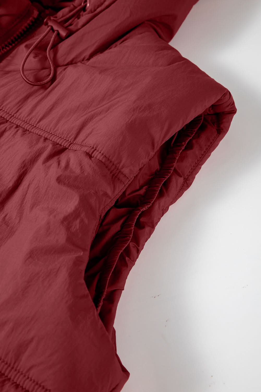 Clay hooded puffer vest with pockets - Love Salve